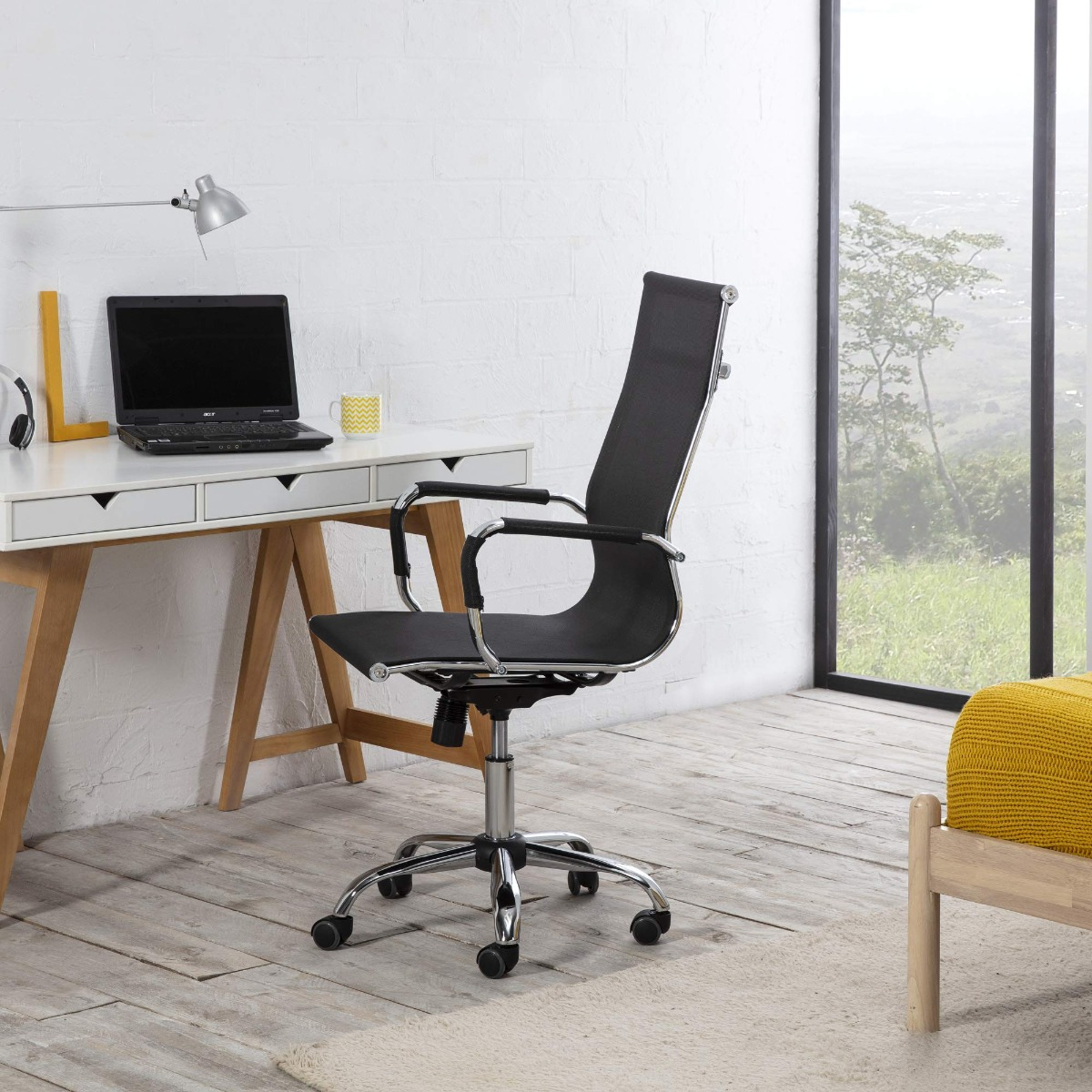 SILLA OFICINA ERGONÓMICA MULTICOLOR ESCRITORIO GIRATORIA IDEAL JHN - 7