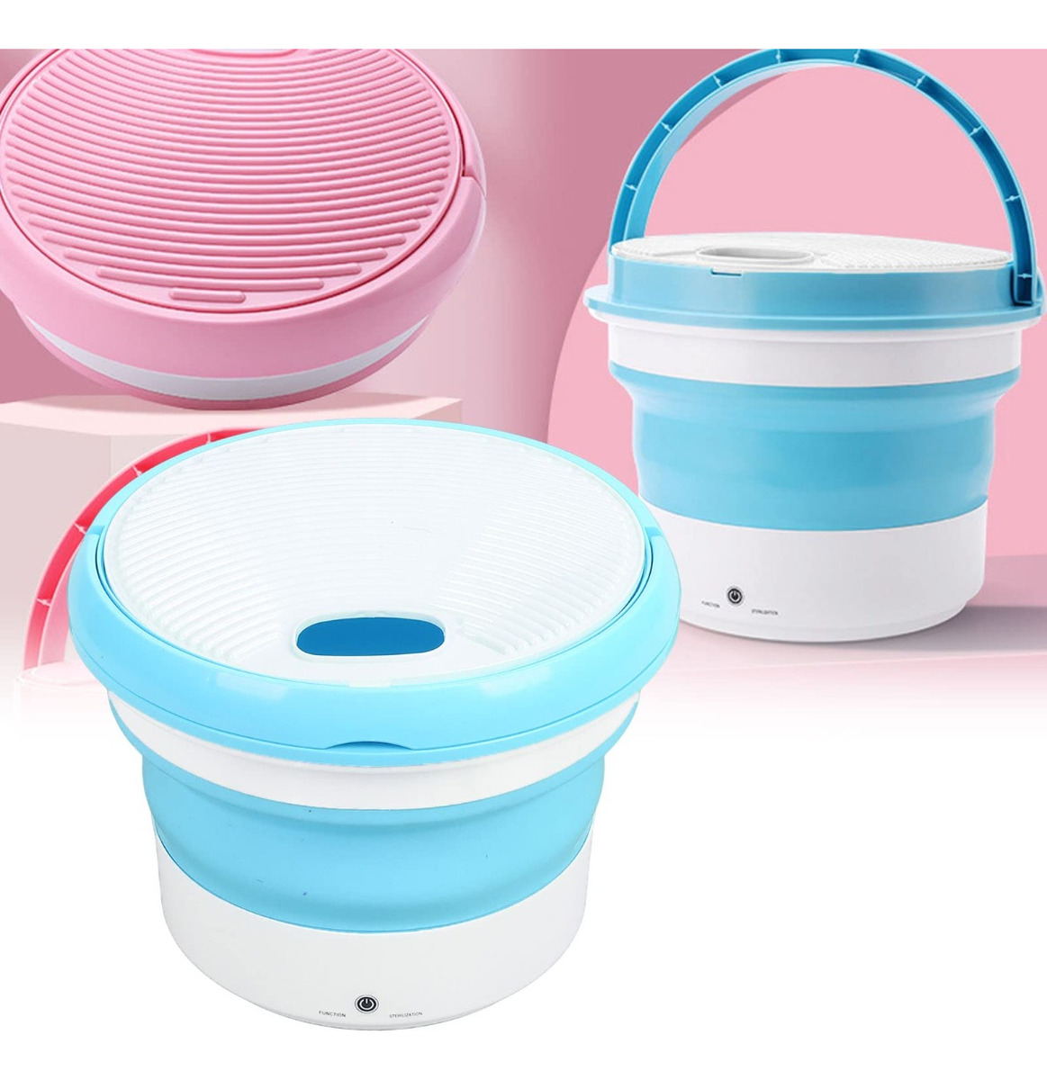 MINI LAVADORA PORTÁTIL LIMPIEZA AUTOMÁTICA ROPA JHN - 9