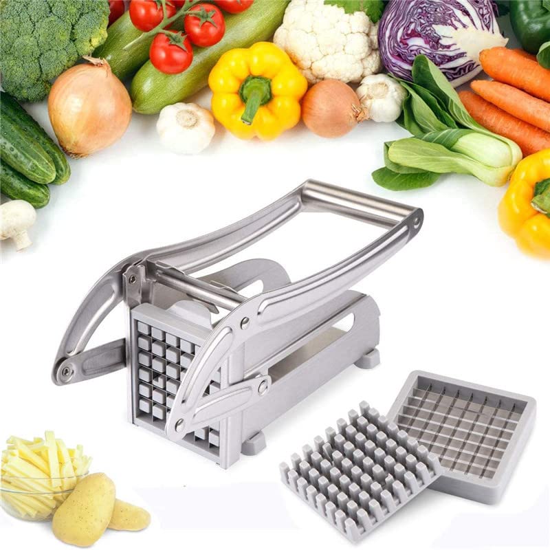 CORTADORA PICADOR VERDURAS PAPAS ACERO INOXIDABLE COCINA LAU - 2
