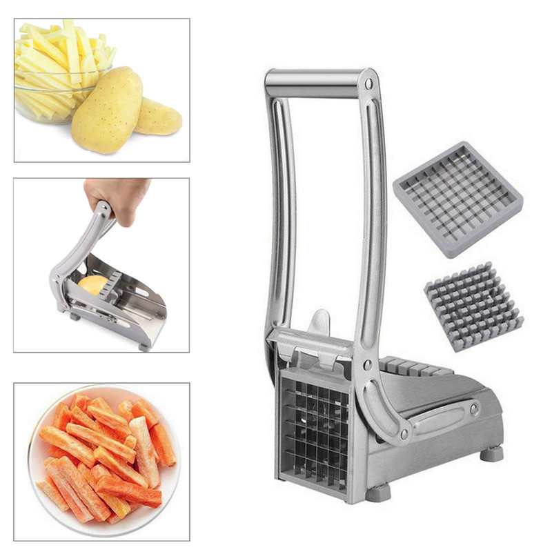 CORTADORA PICADOR VERDURAS PAPAS ACERO INOXIDABLE COCINA LAU - 3