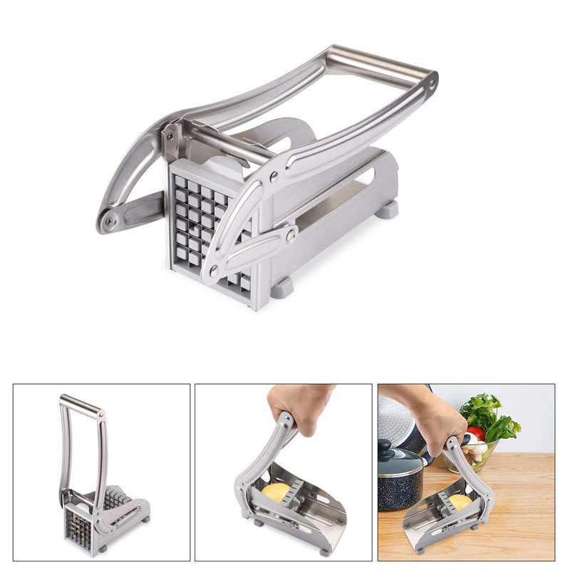 CORTADORA PICADOR VERDURAS PAPAS ACERO INOXIDABLE COCINA LAU - 4