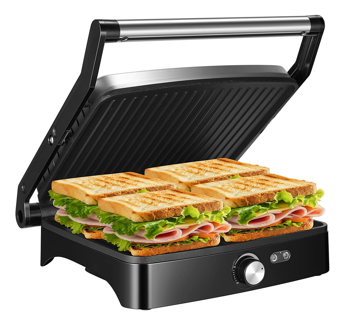 SANDWICHERA ANTIADHERENTE PARRILLA VERSATIL COCINA HOGAR LAU - 1