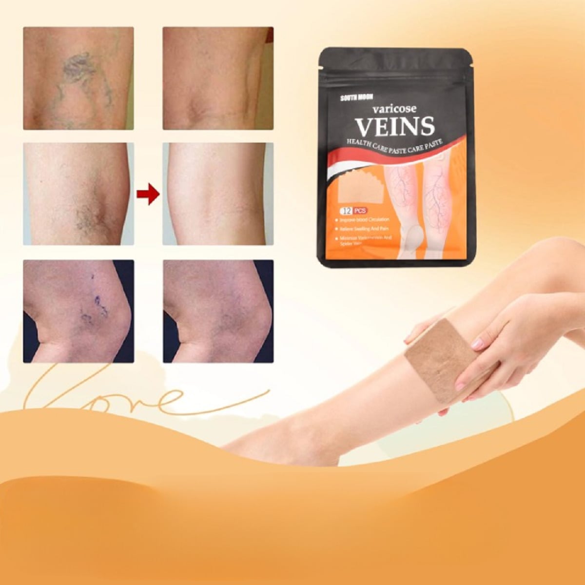 SET 10 PARCHES VARICES EXTRACTOS NATURAL PIERNA CANSADAS LAU - 3