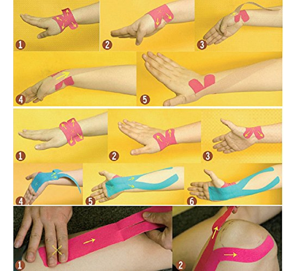 SET 3 CINTAS VENDAS TAPE KINESIOLÓGICA ADHESIVO MUSCULAR LAU - 2