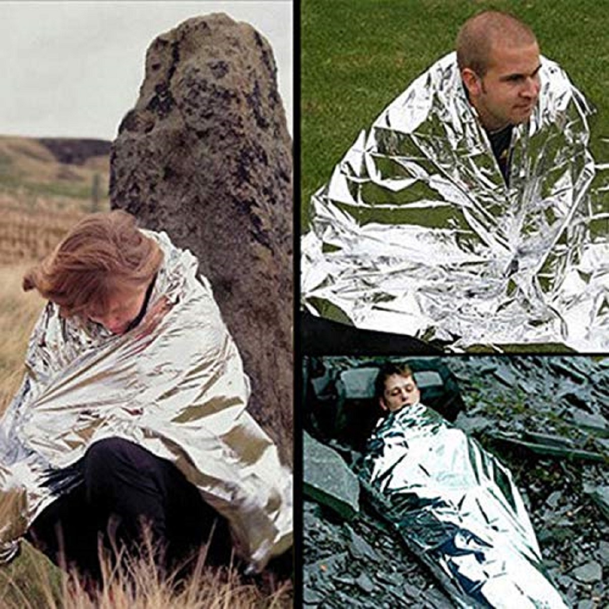 SET 10 MANTAS TERMICA RESISTENTE IMPERMEABLE CAMPING LAU - 6