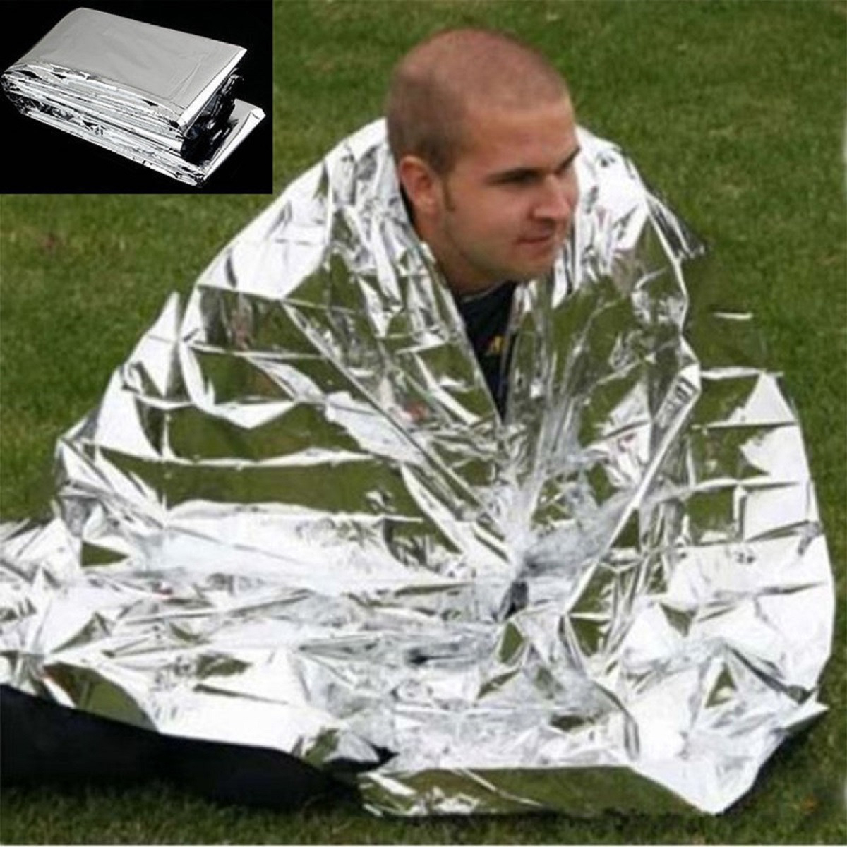 SET 10 MANTAS TERMICA RESISTENTE IMPERMEABLE CAMPING LAU - 7