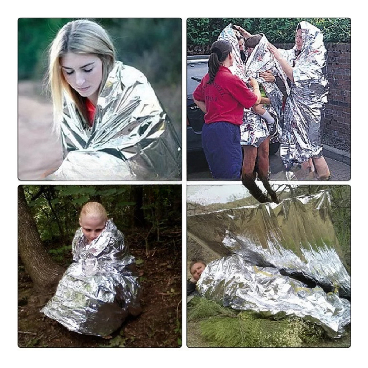 SET 10 MANTAS TERMICA RESISTENTE IMPERMEABLE CAMPING LAU - 9