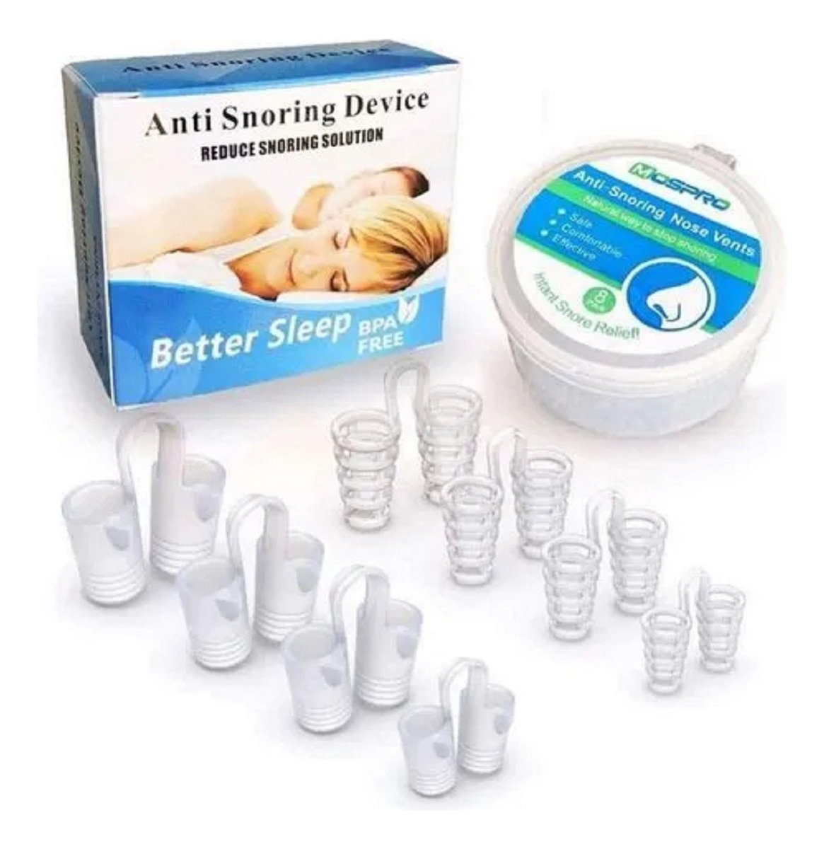 SET 5 DILATADOR NASAL SILICONA ANTI RONQUIDO RESPIRACION LAU - 2