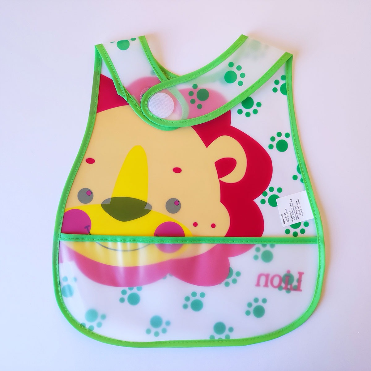 SET DE 8 BABEROS PLÁSTICO IMPERMEABLE BEBÉS DELANTAL JHN - 1