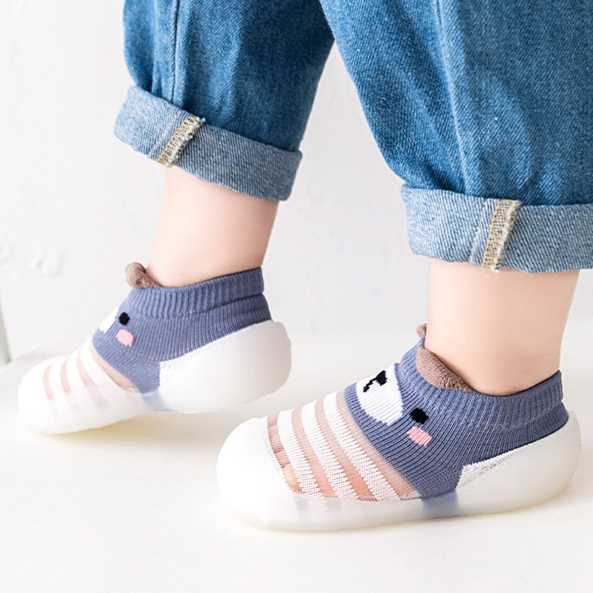 SET DE 2 ZAPATO CALCETÍN ANTIDESLIZANTE BEBÉ SUAVE JHN - 6