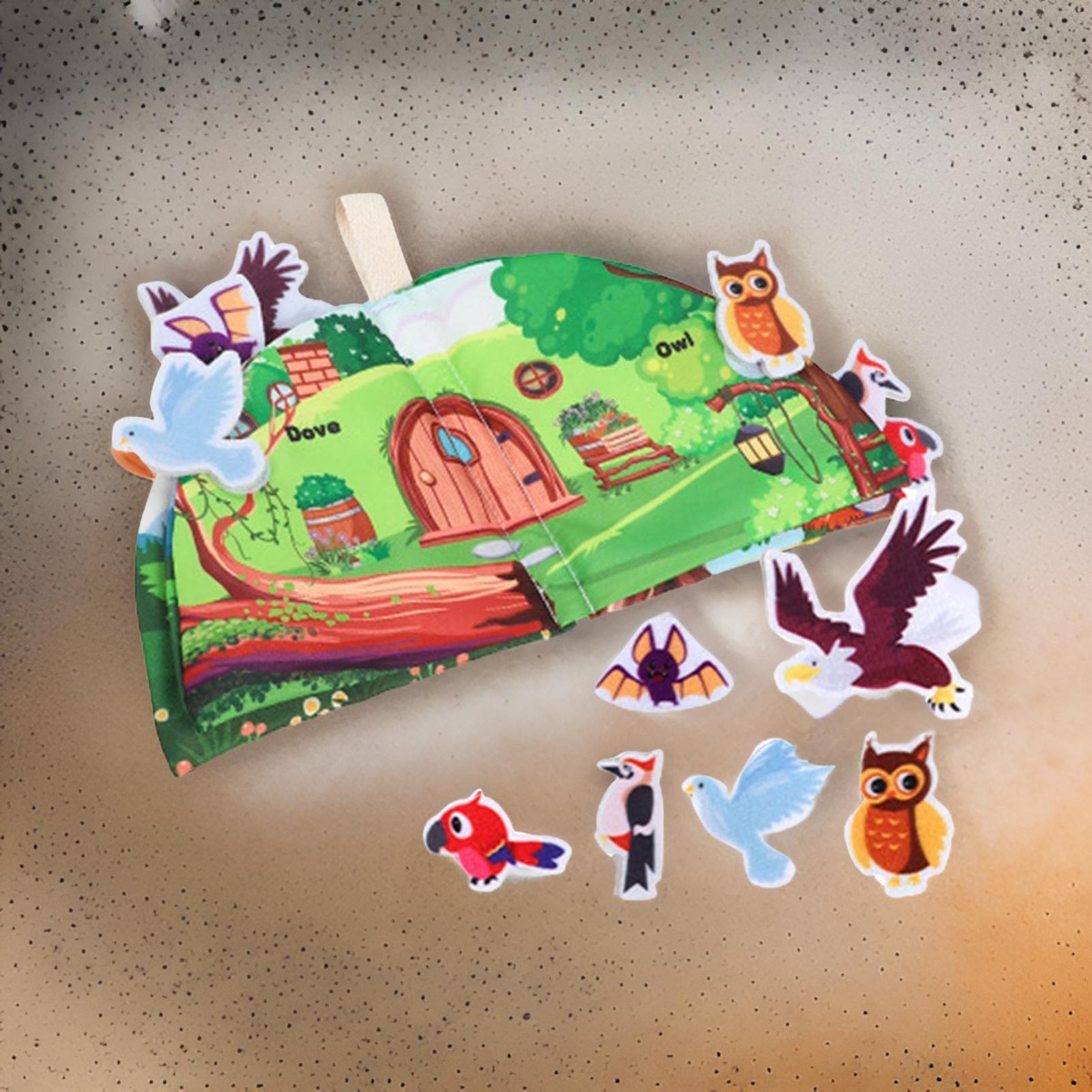 SET DE 2 LIBRO TELA BEBÉ EDUCATIVO SENSORIAL LAVABLE JHN - 2