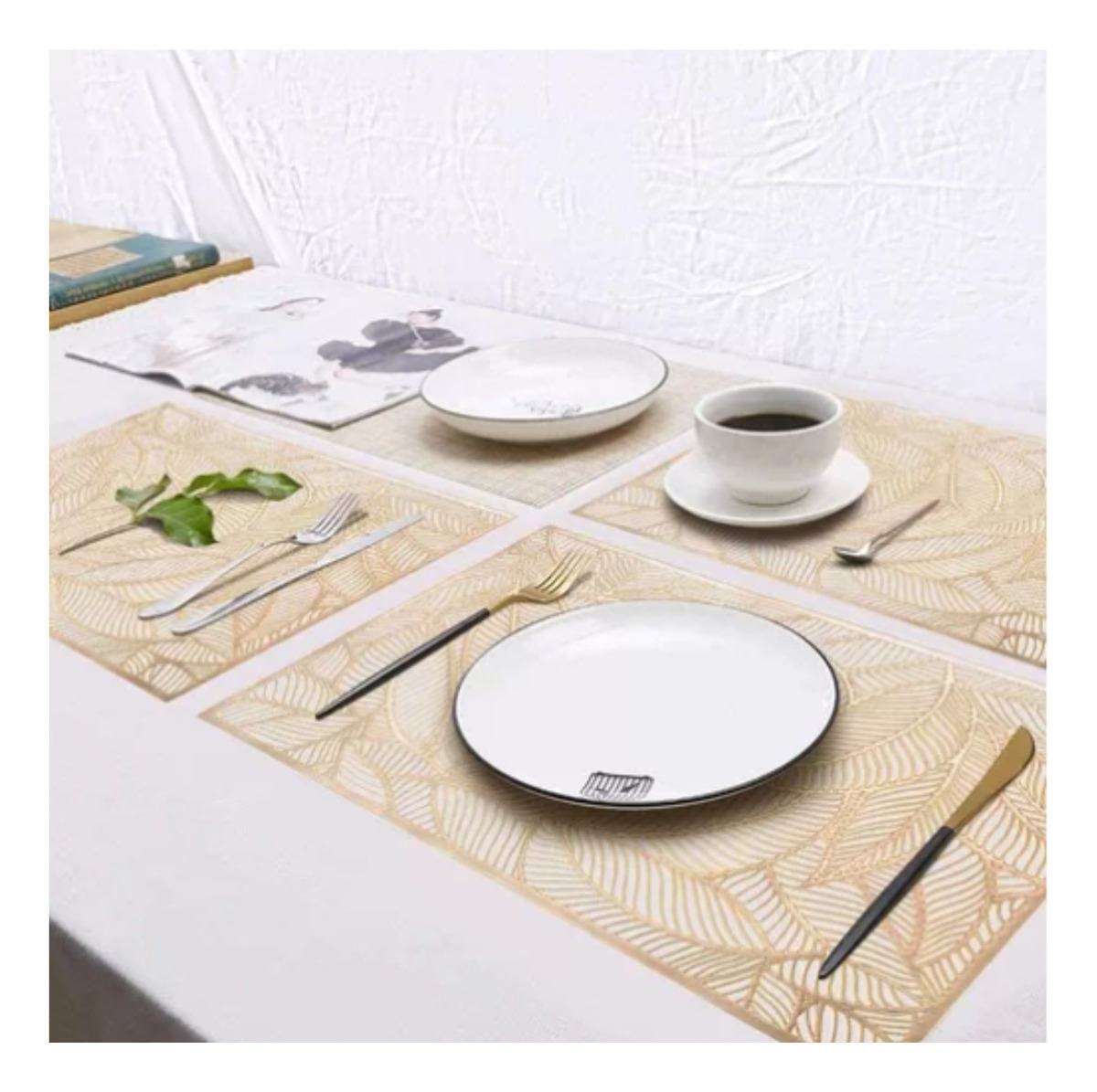 SET DE 10 MANTELES INDIVIDUALES HUECOS MESA COMEDOR JHN - 4