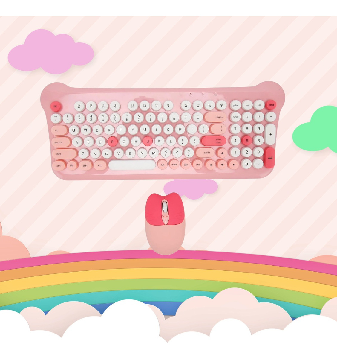 KITS TECLADO MOUSE PRETTY COMPUTADOR PORTATIL USB LAU - 3