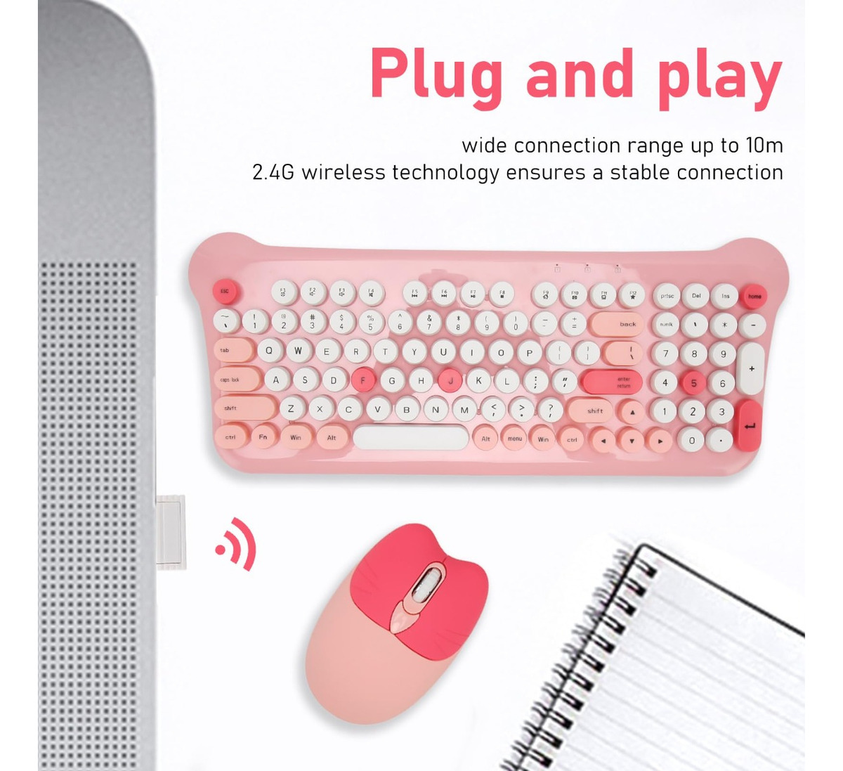 KITS TECLADO MOUSE PRETTY COMPUTADOR PORTATIL USB LAU - 8