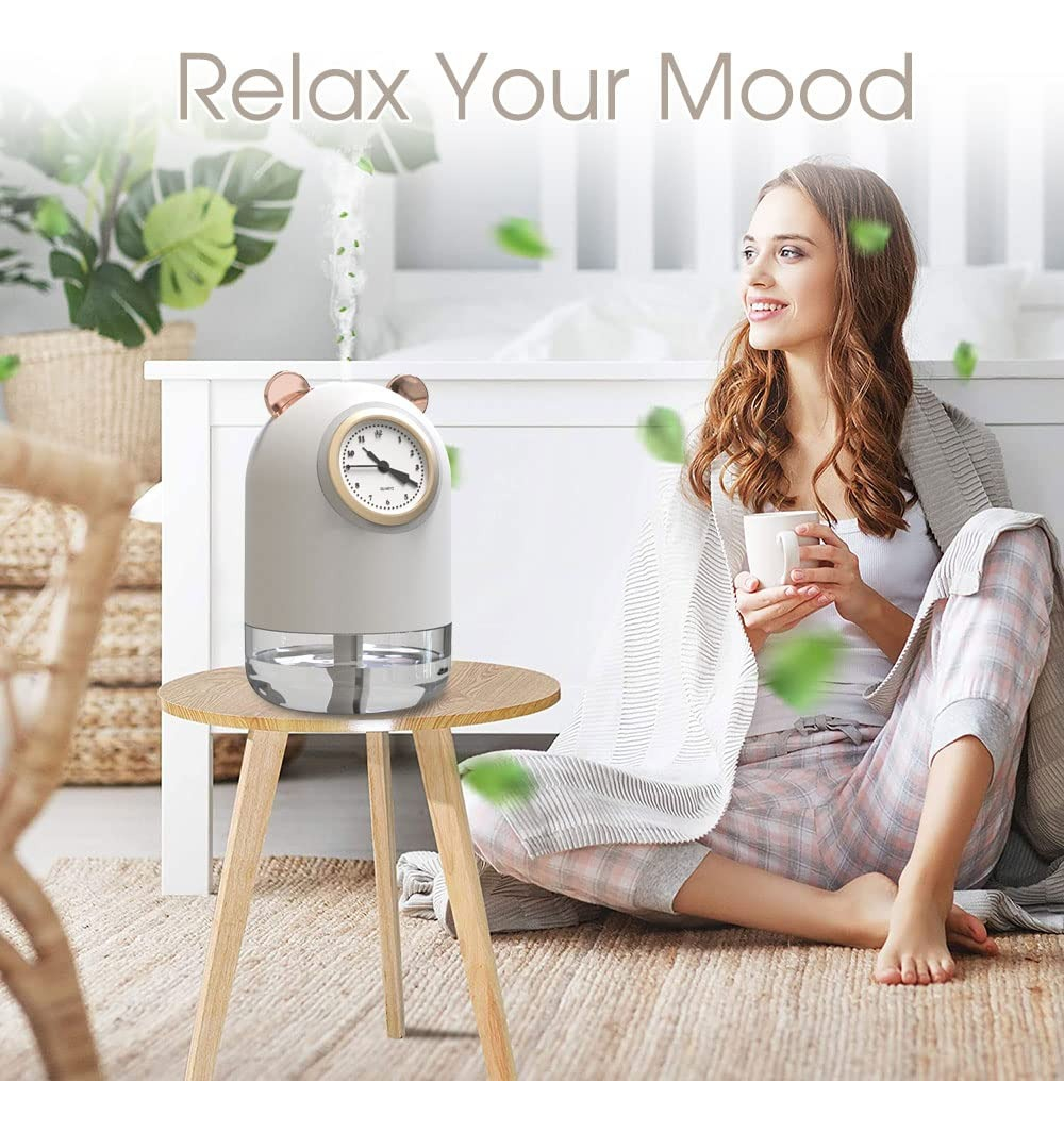 HUMIDIFICADOR CUTE CLOCK ULTRASONICO PORTATIL HOGAR LAU - 6