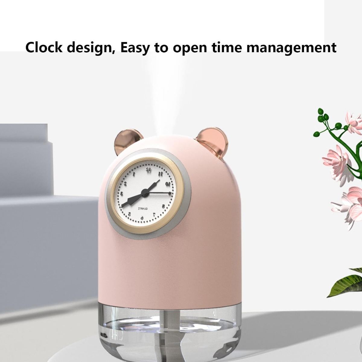 HUMIDIFICADOR CUTE CLOCK ULTRASONICO PORTATIL HOGAR LAU - 9