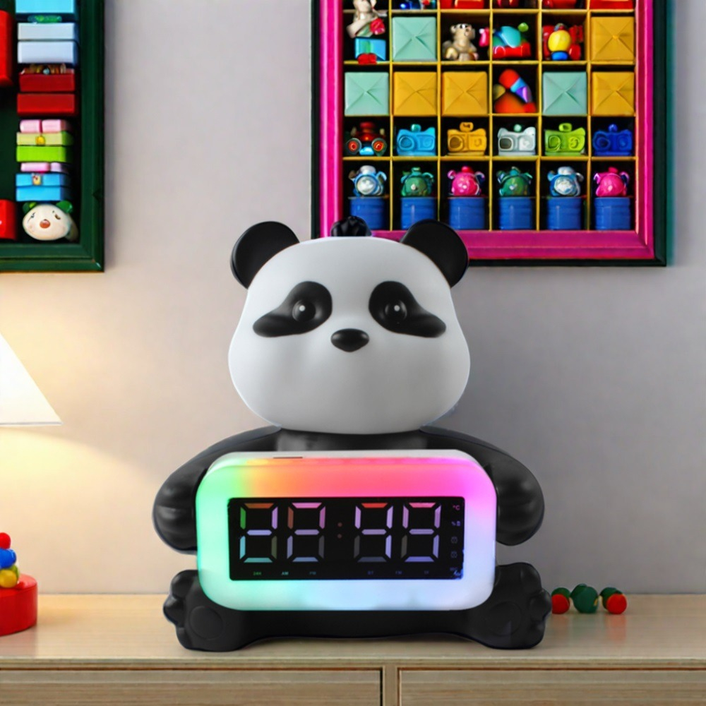 RADIO DESPERTADOR OSITO LUZ RGB MUSICA RECARGABLE LAU - 2
