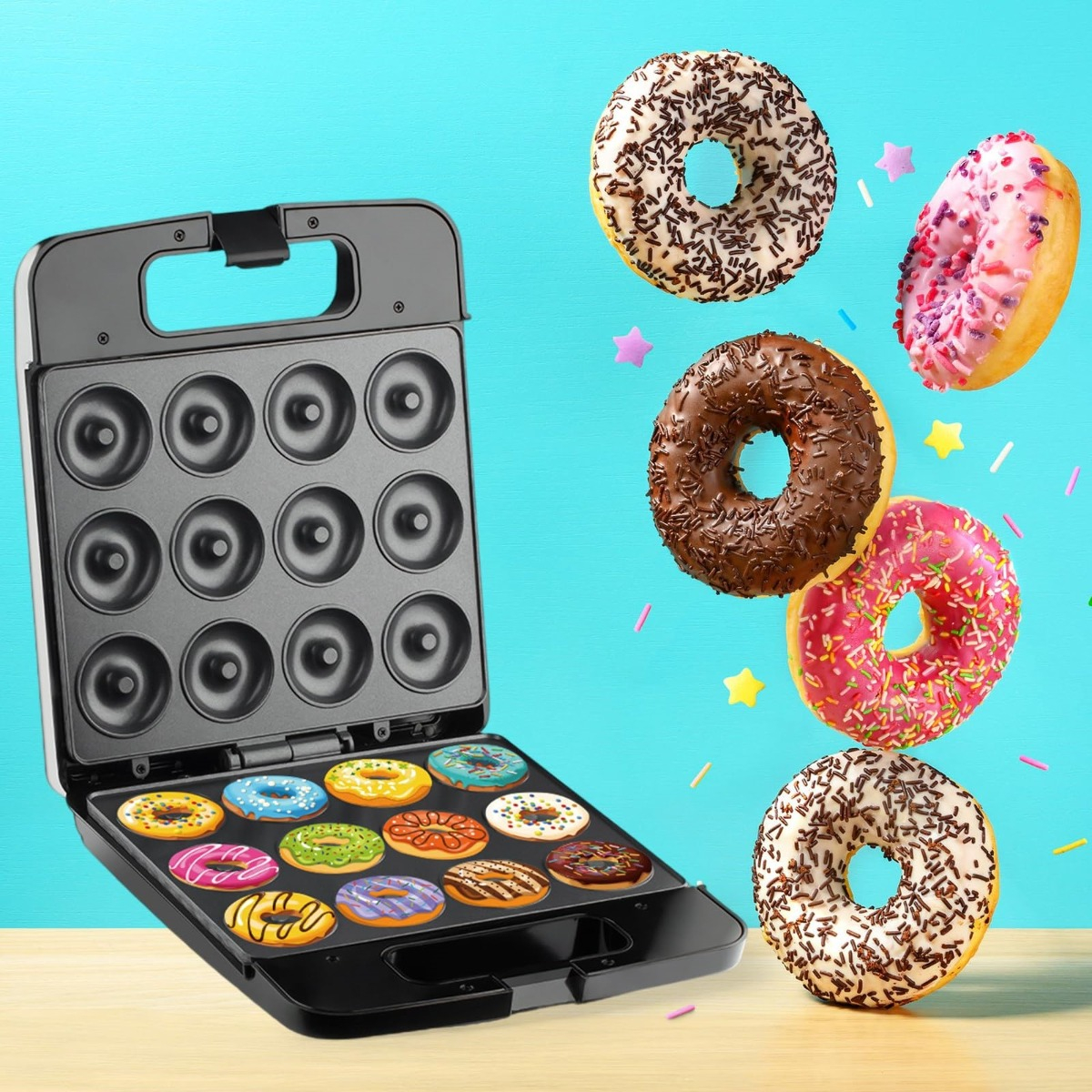 MAQUINA DONUTS SC 12 PCS 1400W HORNEA FIESTA COCINA LAU - 6