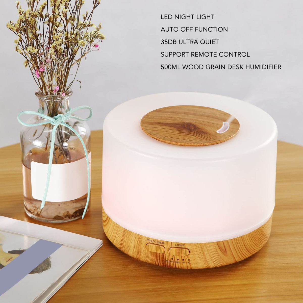 HUMIDIFICADOR WOOD CRAIN DIFUSOR AROMATICO HOGAR LAU - 3