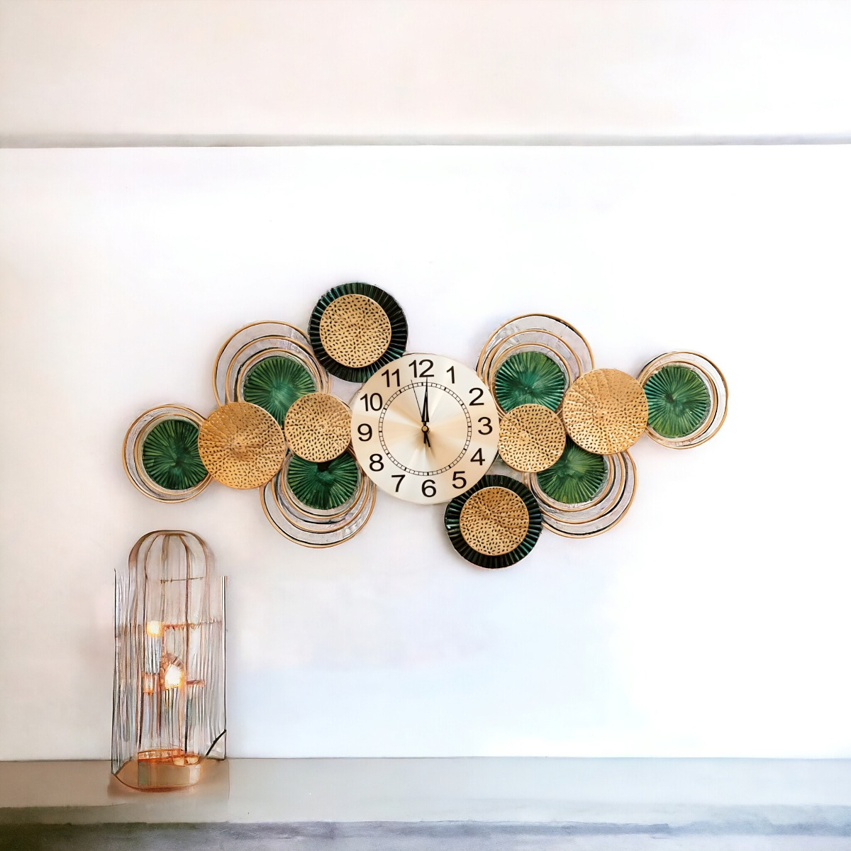 RELOJ PARED MODERNO SILENCIOSO DECORATIVO GRANDE JHN - 6