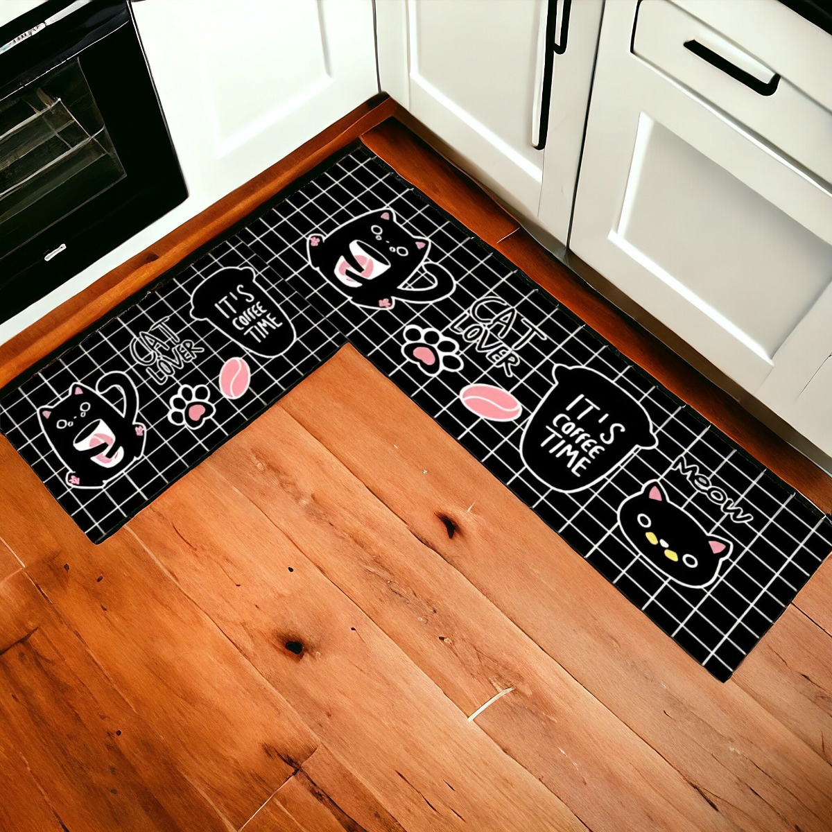 ALFOMBRA CONTEMPORÁNEA MODERNA PISO COCINA ANTIDESLIZANTE DECORATIVA 2 PIEZAS JHN 60 X 40 CM - 8