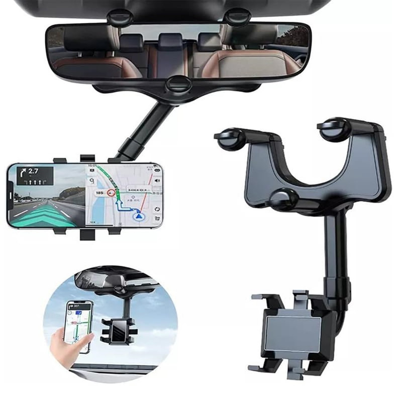 SET 2 SOPORTE GIRATORIO RETRACTIL 360 GRADO TELEFONO CARRO L - 3