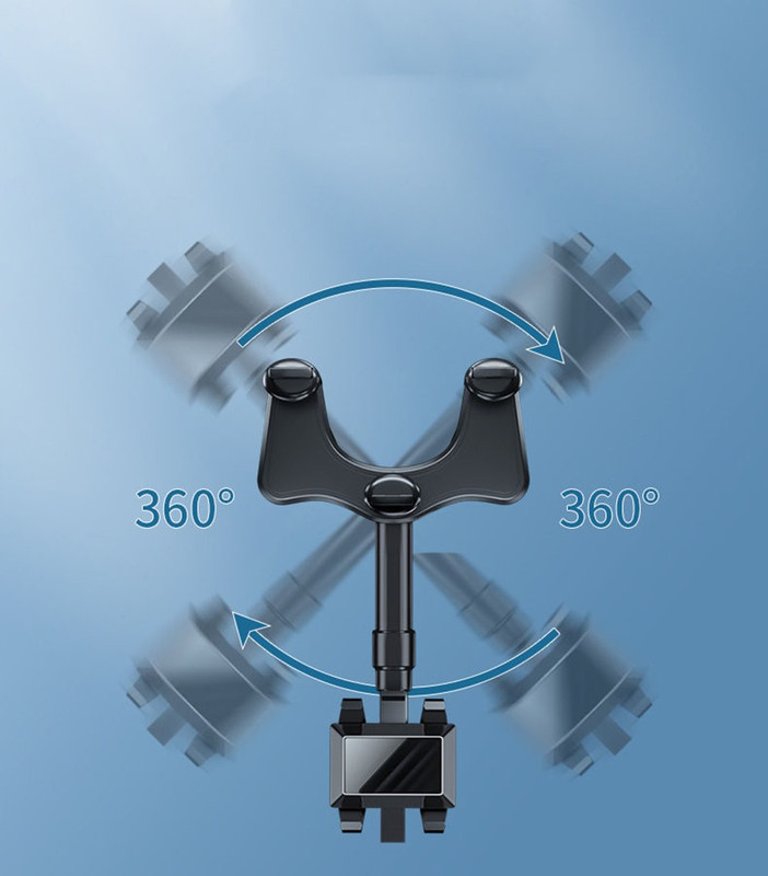 SET 2 SOPORTE GIRATORIO RETRACTIL 360 GRADO TELEFONO CARRO L - 5