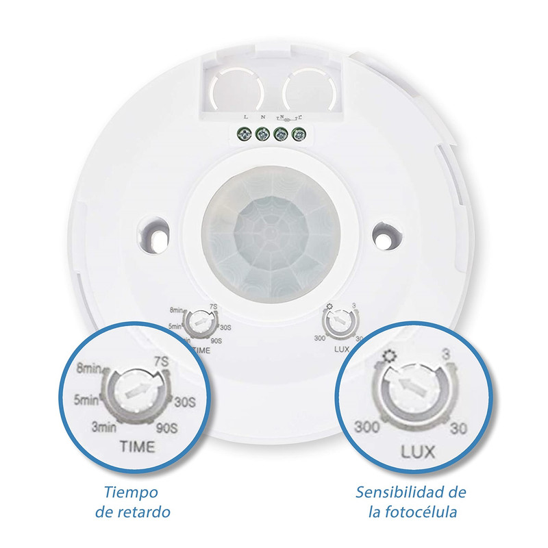 LUZ KHADLAJ SENSOR MOVIMIENTO LED 2000W ANGULO 360 LAU - 4