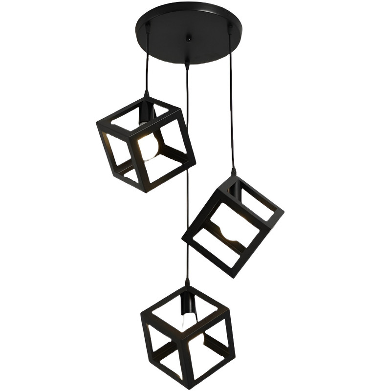 LAMPARA KHADLAJ TECHO CUBOS MODERNA ELEGANTE MINIMALISTA LAU - 1