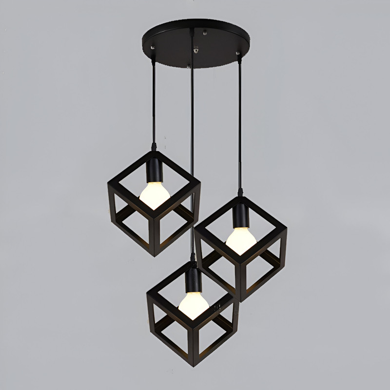 LAMPARA KHADLAJ TECHO CUBOS MODERNA ELEGANTE MINIMALISTA LAU - 4