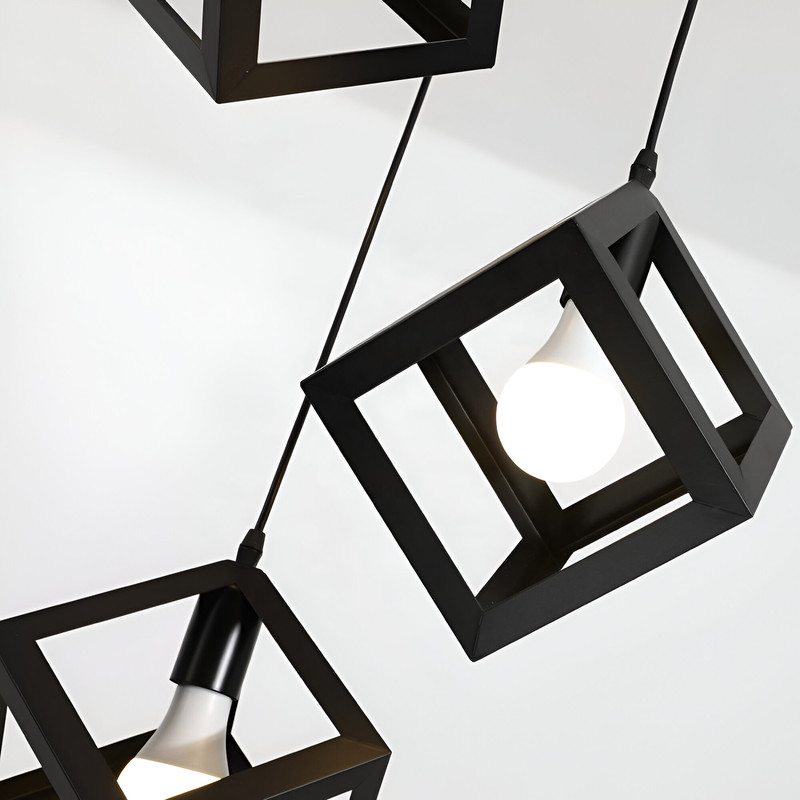 LAMPARA KHADLAJ TECHO CUBOS MODERNA ELEGANTE MINIMALISTA LAU - 6