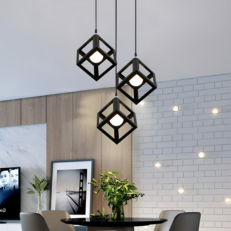LAMPARA KHADLAJ TECHO CUBOS MODERNA ELEGANTE MINIMALISTA LAU - 8