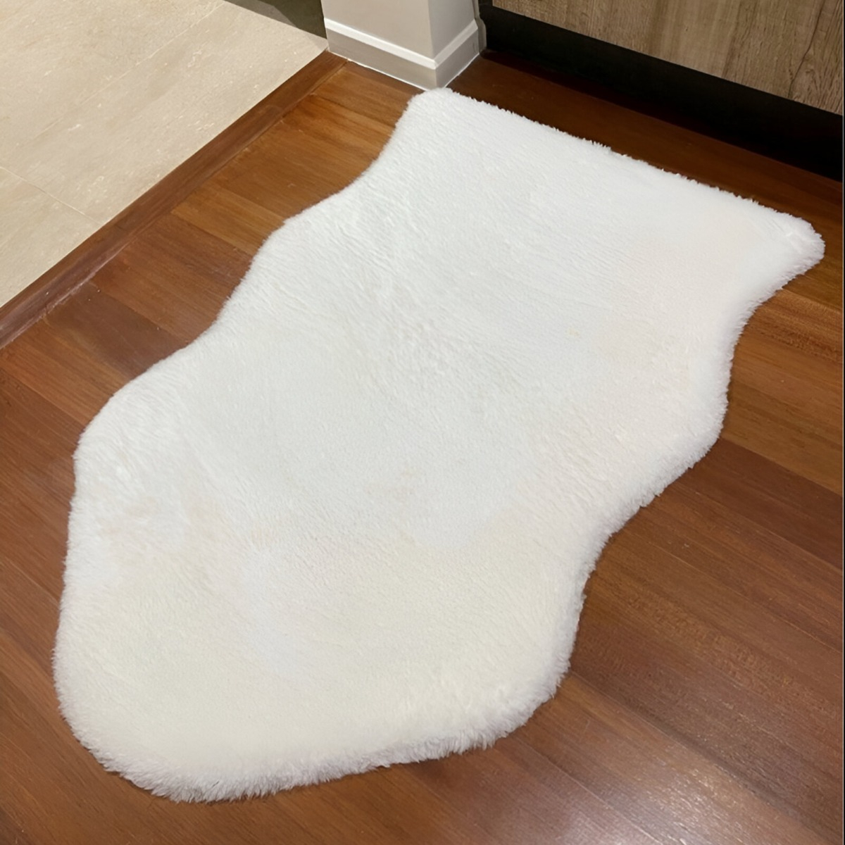 SET DE 2 ALFOMBRA PELO SINTÉTICO LAVABLE LUJO JHN - 6