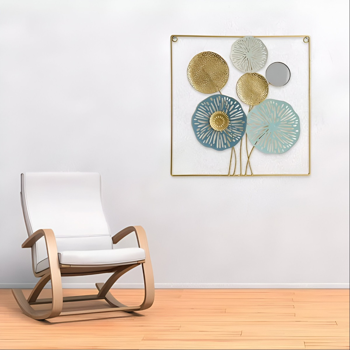 DECORACIÓN PARED ESPEJO METAL MODERNO EXQUISITO ADORNO JHN - 6