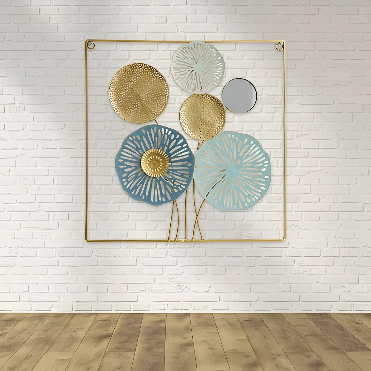 DECORACIÓN PARED ESPEJO METAL MODERNO EXQUISITO ADORNO JHN - 7