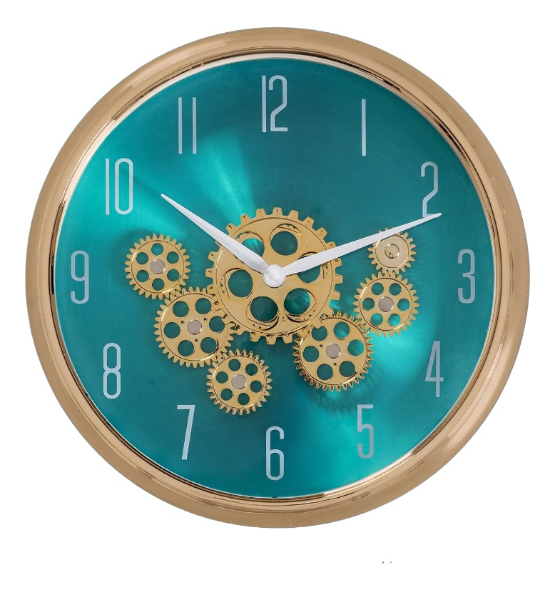 RELOJ PARED ENGRANAJES MÓVILES SILENCIOSO DECORATIVO JHN - 1