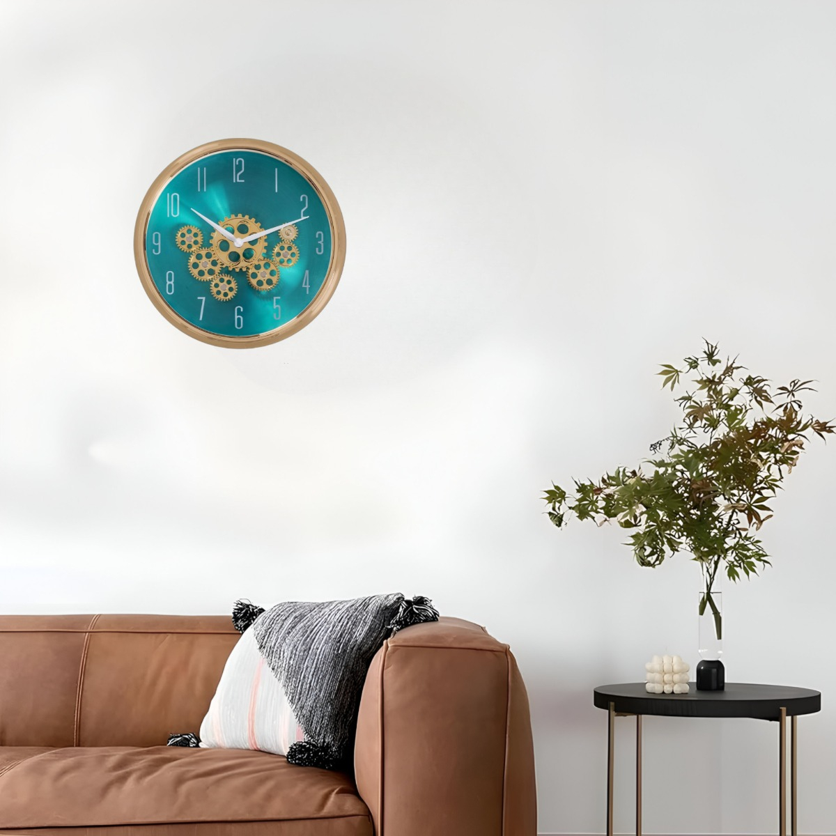 RELOJ PARED ENGRANAJES MÓVILES SILENCIOSO DECORATIVO JHN - 2