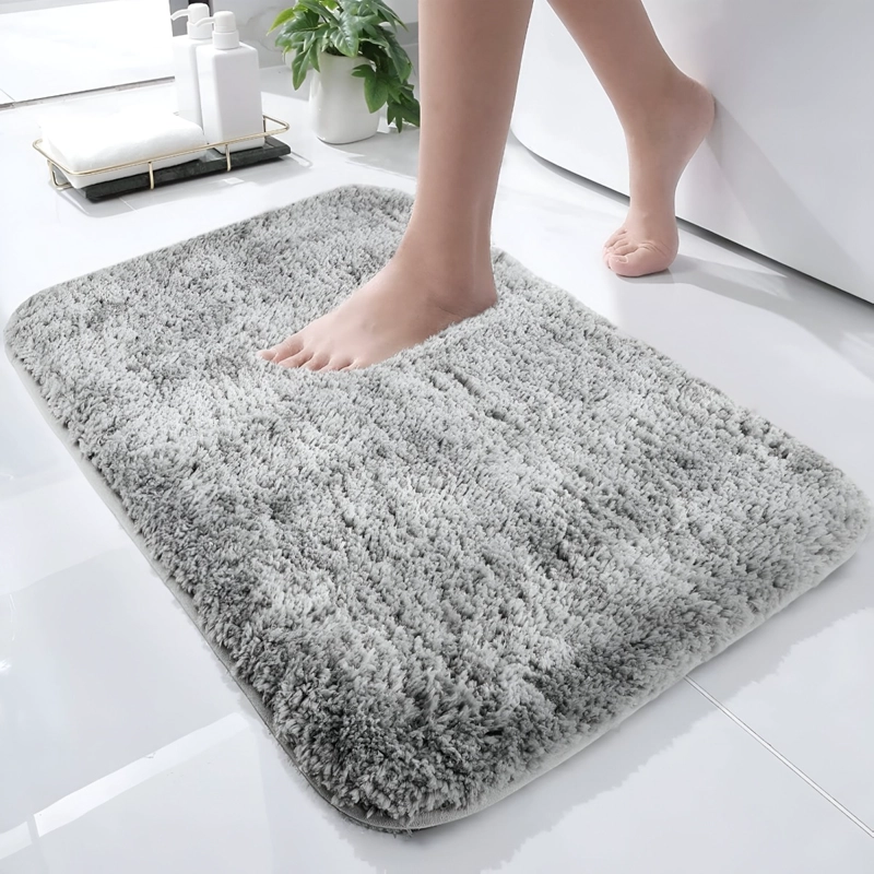 SET DE 5 ALFOMBRA BAÑO MODERNA ANTIDESLIZANTE PELO SUAVE JHN - 5