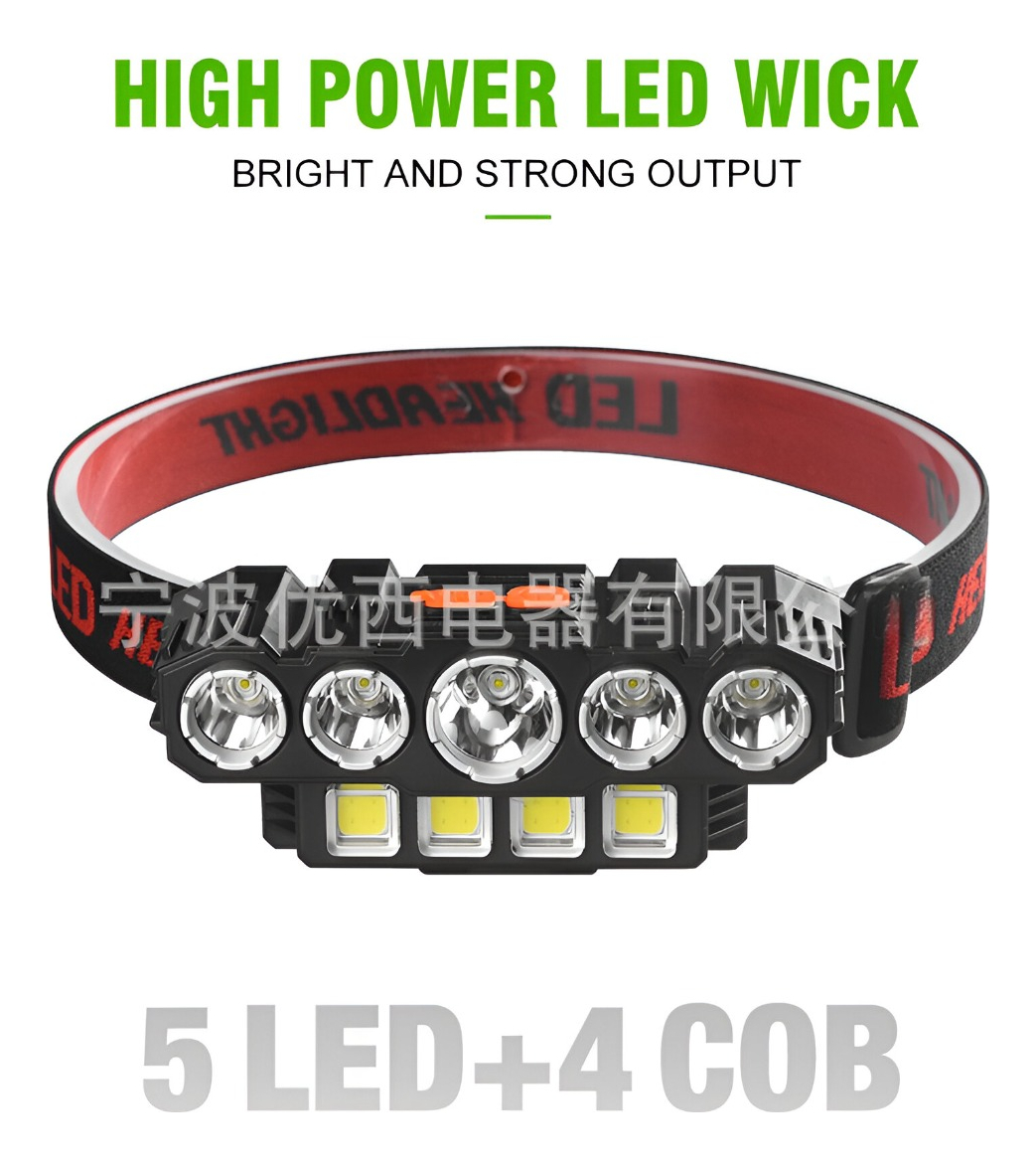 SET 2 LINTERNA LED FRONTAL RECARGABLE ANGULO AJUSTABLE LAU - 5