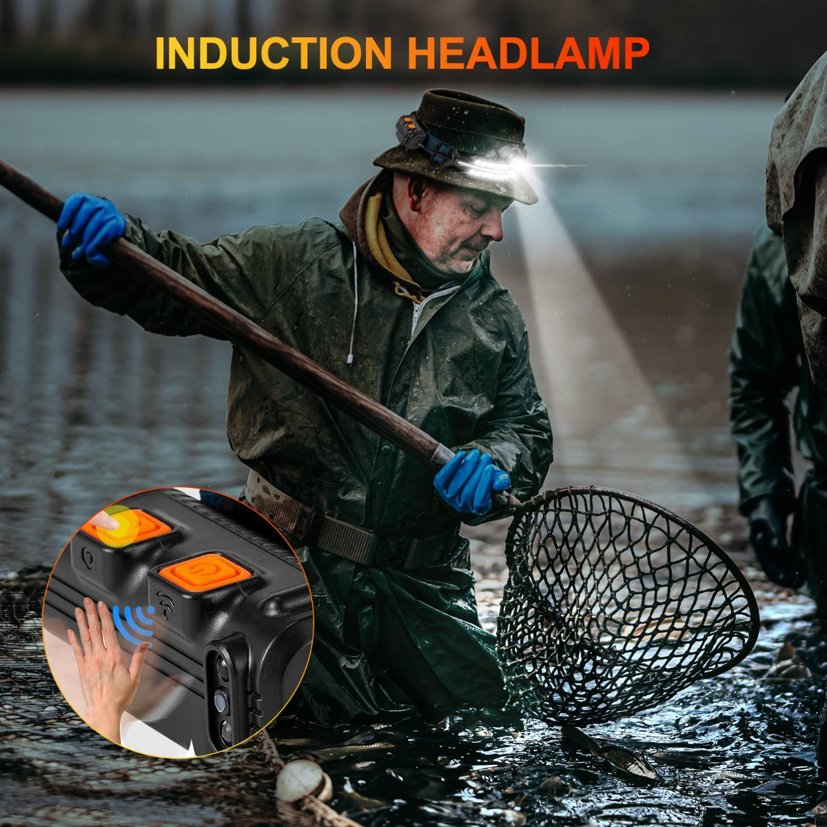 LINTERNA FRONTAL HEADLIGHT RECARGABLE USB CAMPING LAU - 5