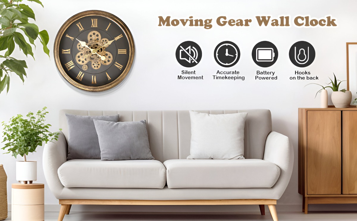 RELOJ PARED DECORATIVO VINTAGE HOGAR OFICINA COCINA LAU - 10