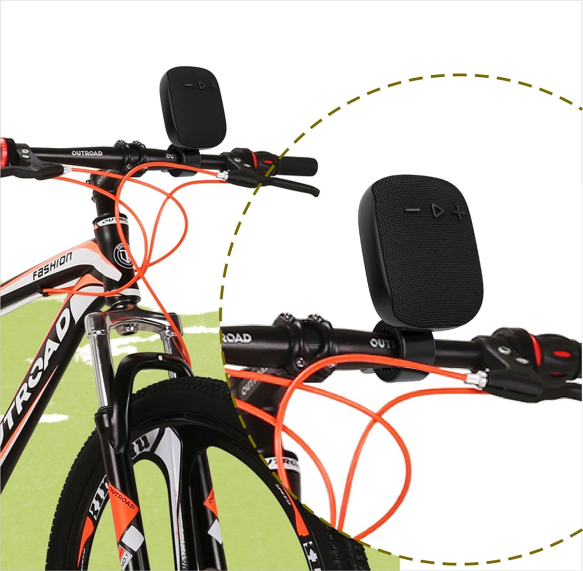 PARLANTE BLUETOOTH ZZBAG PORTATIL SOPORTE MOTO BICICLETA LAU - 4