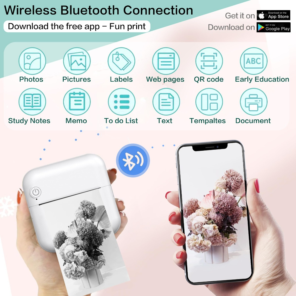 MINI IMPRESORA KOHCHI PORTATIL BLUETOOTH RECARGABLE LAU - 9