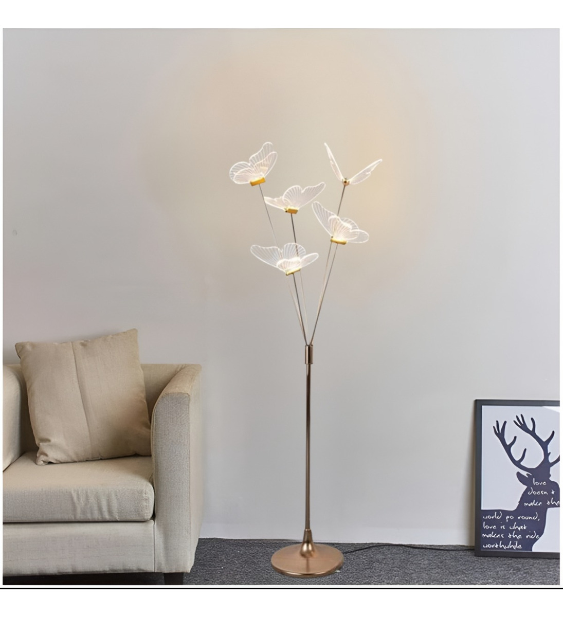 LÁMPARA PIE MARIPOSAS LED DECORATIVA ESCENARIO FIESTA JHN - 7