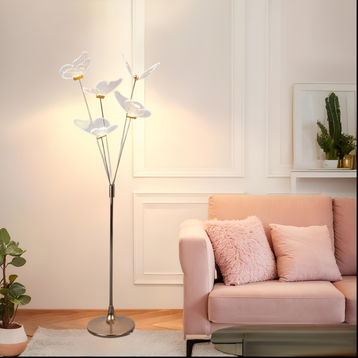 LÁMPARA PIE MARIPOSAS LED DECORATIVA ESCENARIO FIESTA JHN - 10