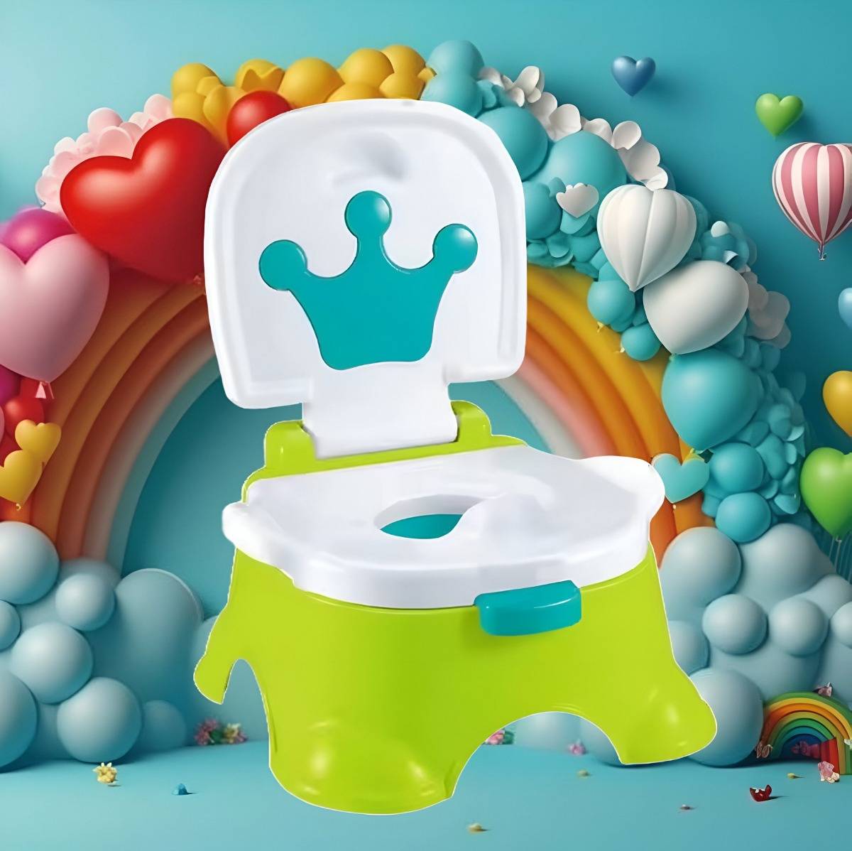 INODORO PORTÁTIL PELELA BEBÉS NIÑOS MUSICAL ORINAL JHN MULTICOLOR - 10