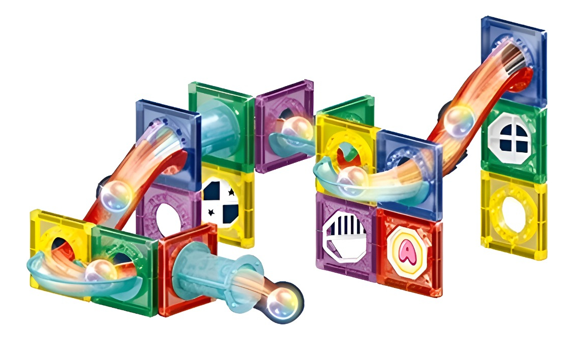 JUGUETE CONSTRUCCIÓN MULTICOLOR CREATIVO 3D MAGNÉTICO 40 PIEZAS JHN - 1