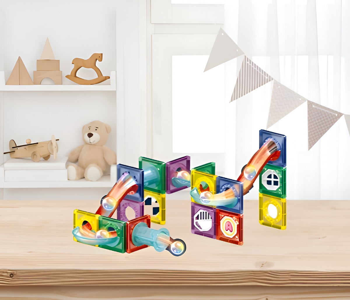 JUGUETE CONSTRUCCIÓN MULTICOLOR CREATIVO 3D MAGNÉTICO 40 PIEZAS JHN - 6