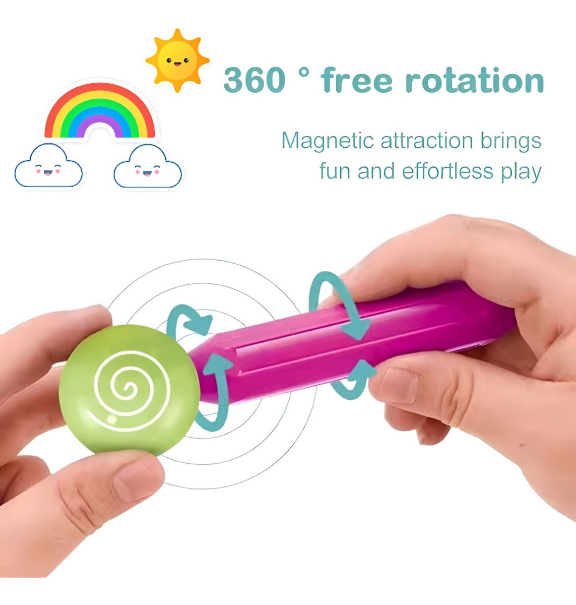 BLOQUES CONSTRUCCIÓN MULTICOLOR MAGNÉTICOS JUGUETES BOLAS VARILLAS JHN - 7