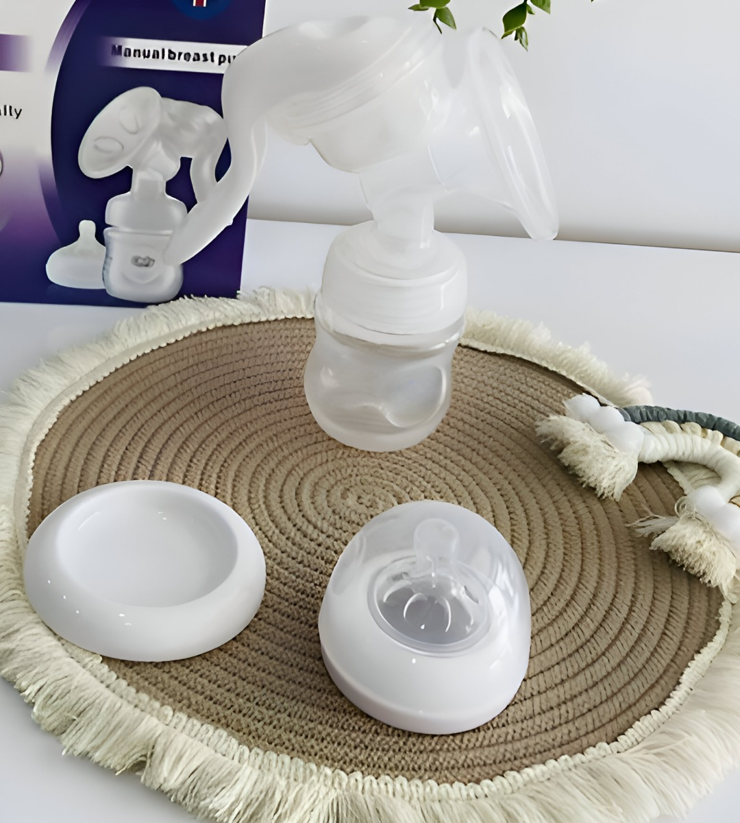 EXTRACTOR LECHE SACALECHE MANUAL MATERNA BEBÉS PORTÁTIL JHN MULTICOLOR - 4